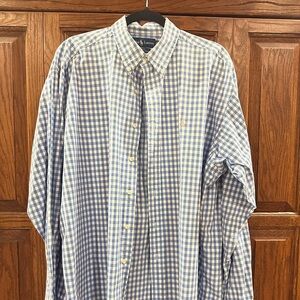 Men’s Size XL Blake Polo button down dress shirt. Never worn no tags. Blue check